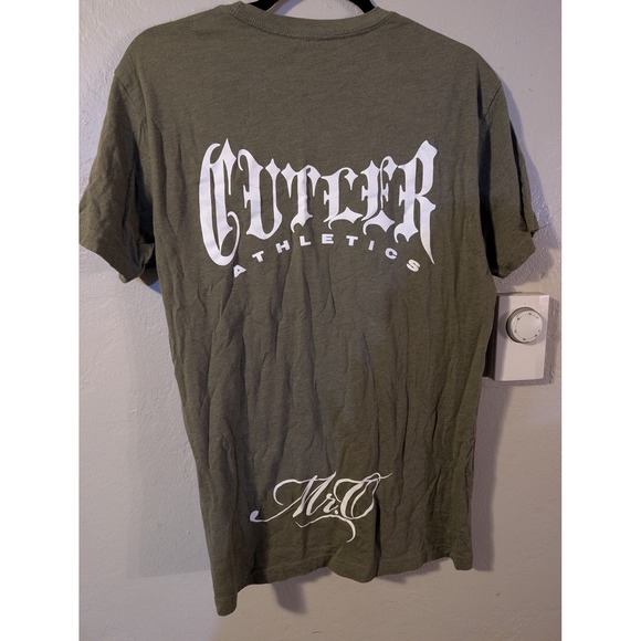 Mens Olive Green Cutler Athletics Casual Gym Tshirt size M - Picture 5 of 6